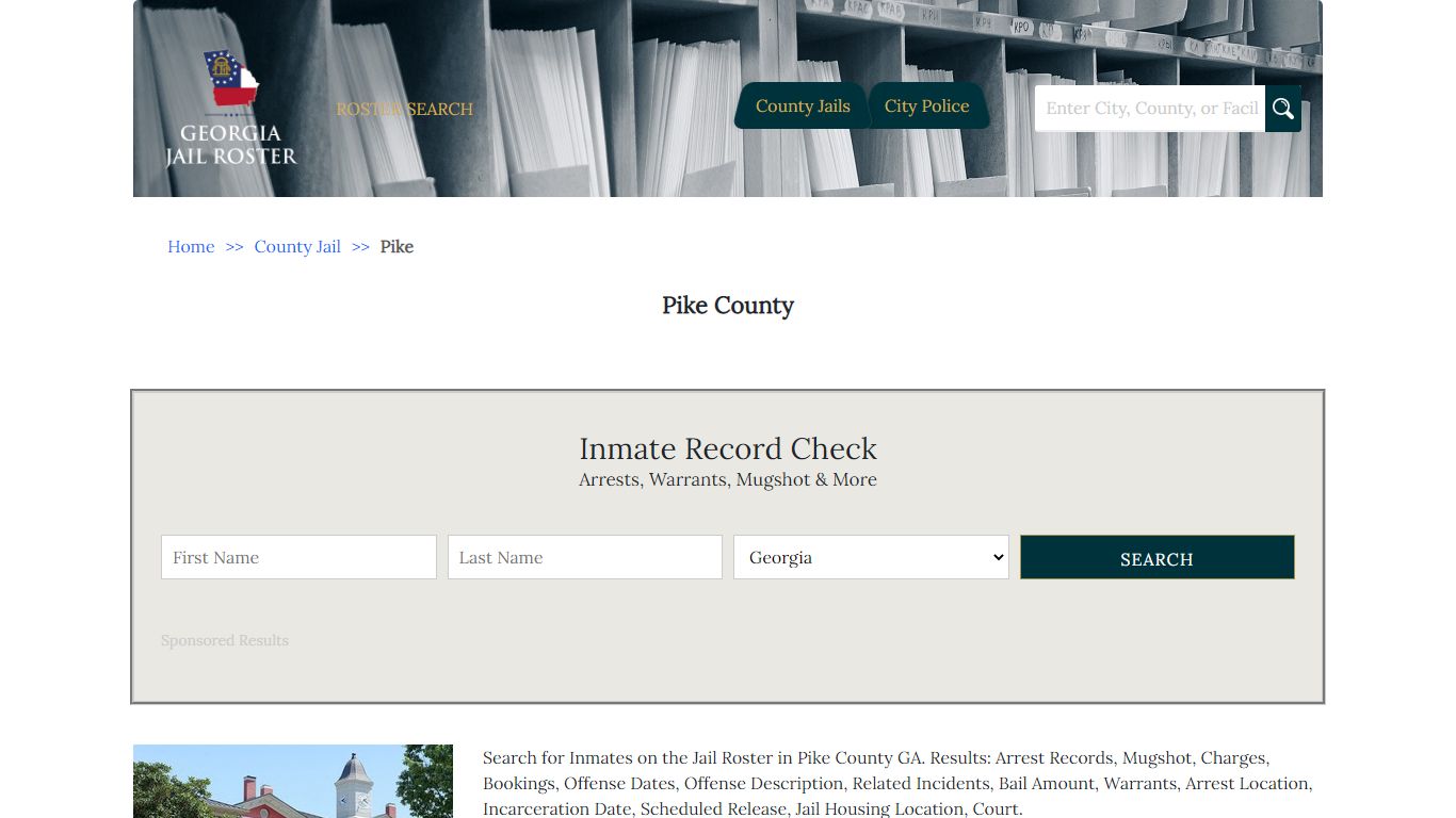 Pike County - Georgia Jail Inmate Search