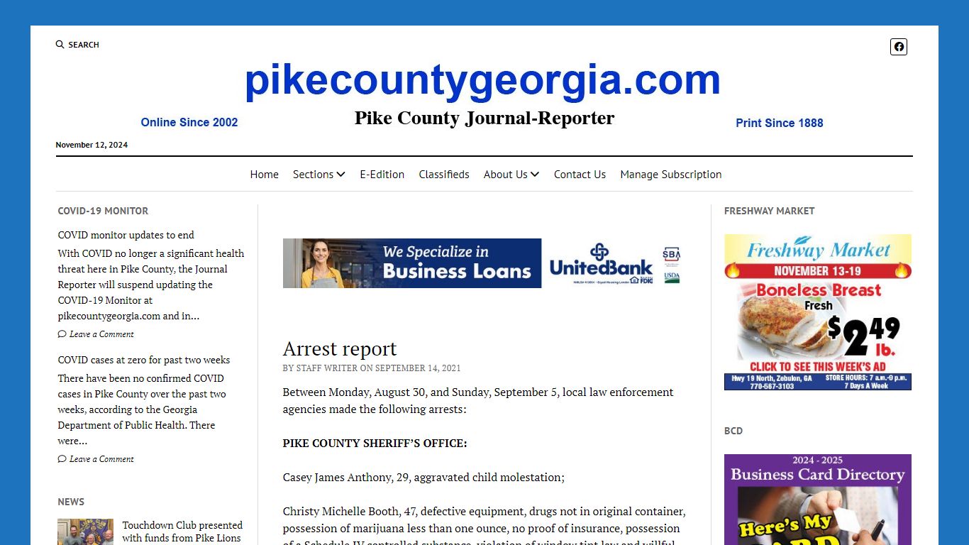 Arrest report - pikecountygeorgia.com