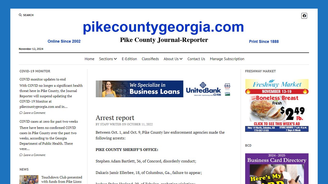 Arrest report - pikecountygeorgia.com